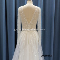 Ungrouped Elegant Mermaid Lace Illusion Ball Gown Long Sleeves bridal wedding dress Manufactory